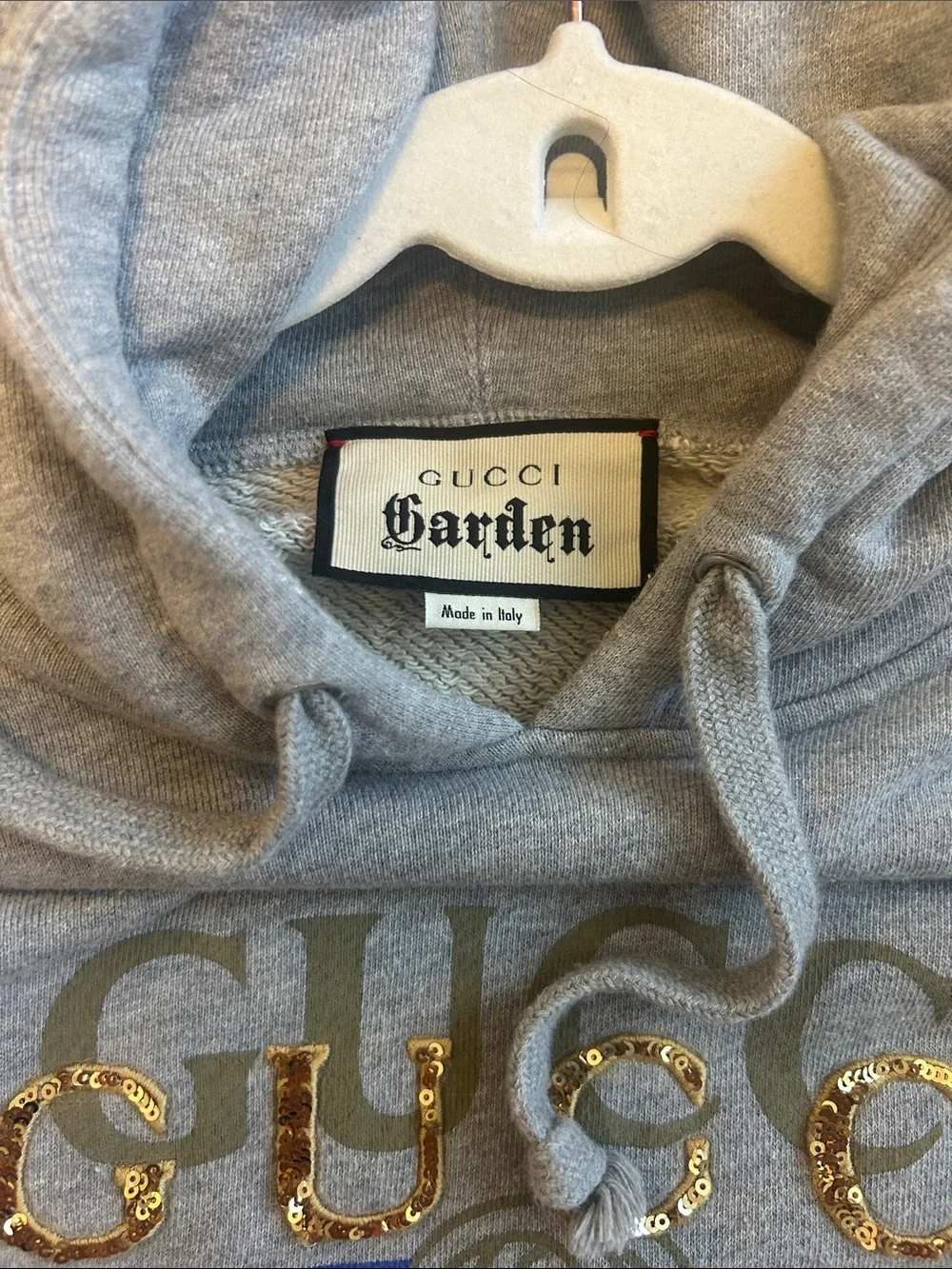 Gray Gucci Garden Hoodie size XS